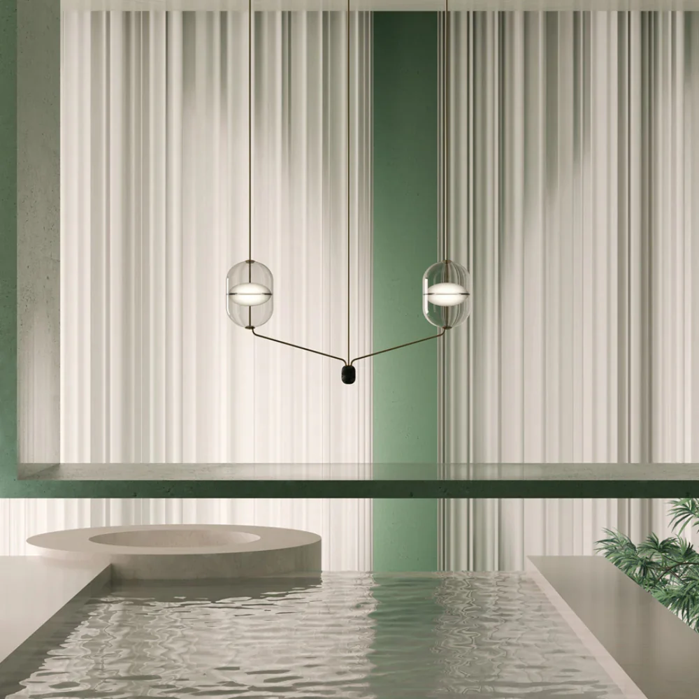 Indre Linear Pendant Lamp B1 by Rakumba Pendant Lamps